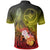 Yap Polo Shirt Humpback Whale with Tropical Flowers (Yellow) - Polynesian Pride