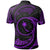 Chuuk Micronesia Custom Polo Shirt Purple Tribal Wave - Polynesian Pride