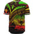 Papua New Guinea Baseball Shirt - Reggae Color Cross Style - Polynesian Pride