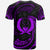 Pohnpei Micronesia Custom T Shirt Purple Tribal Wave - Polynesian Pride