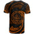 Palau Polynesian Custom T Shirt Orange Tribal Wave - Polynesian Pride