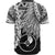 Yap Polynesian Custom Personalised Baseball Shirt - Tribal Wave Tattoo White - Polynesian Pride