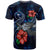 Chuuk Polynesian T Shirt Blue Turtle Hibiscus - Polynesian Pride