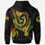 Tonga Custom Hoodie Reggae Plumeria Flowers with Spiral Patterns - Polynesian Pride