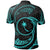 Chuuk Micronesia Custom Polo Shirt Neon Blue Tribal Wave - Polynesian Pride