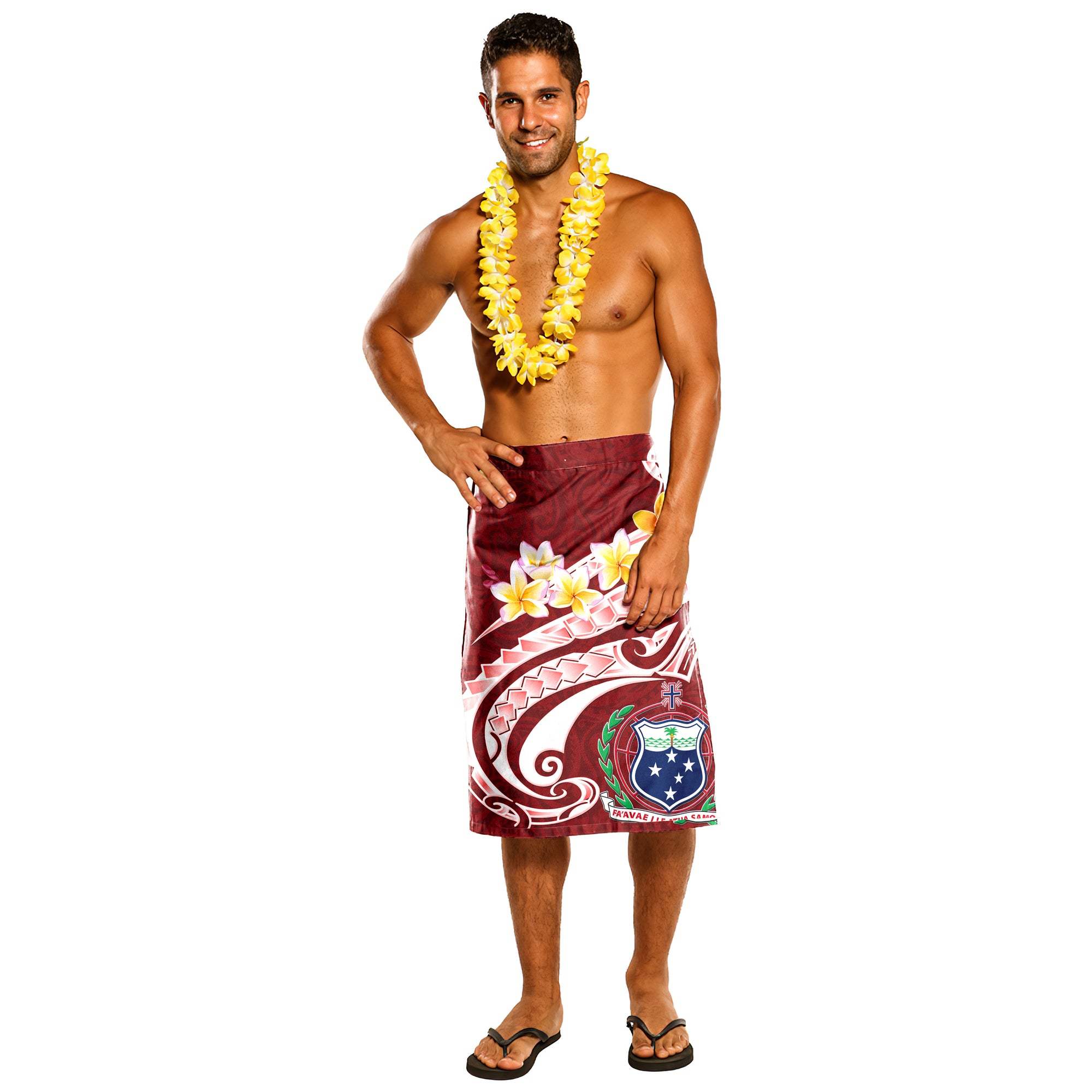 Samoa Polynesian Lavalava - Samoa Polynesian Lavalava (Red) 13 One Size Red - Polynesian Pride