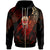 Tahiti Polynesian Zip Hoodie Legend Red Version Unisex Black - Polynesian Pride