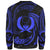 Pohnpei Polynesian Custom Personalised Sweater - Blue Tribal Wave - Polynesian Pride