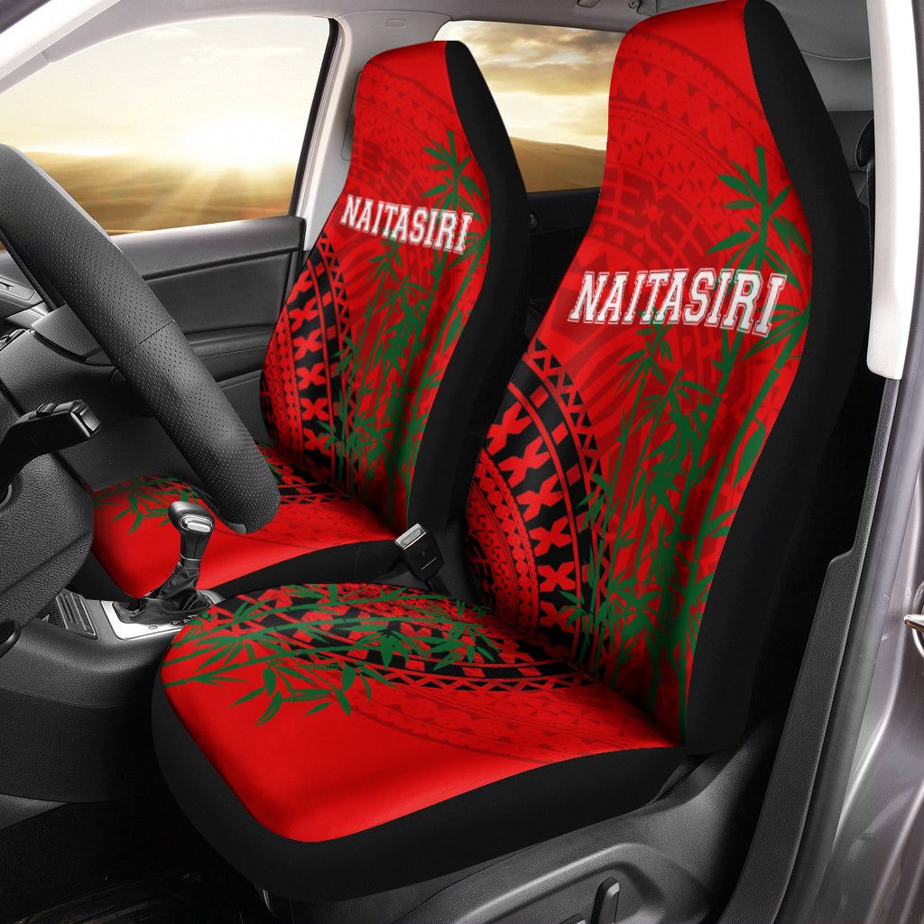 Naitasiri Rugby Union Car Seat Covers - Tapa Pattern - LT12 One Size Red - Polynesian Pride