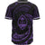 Guam Polynesian Custom Personalised Baseball Shirt - Purple Tribal Wave - Polynesian Pride