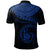 New Caledonia Polynesian Polo Shirt Polynesian Waves (Blue) - Polynesian Pride