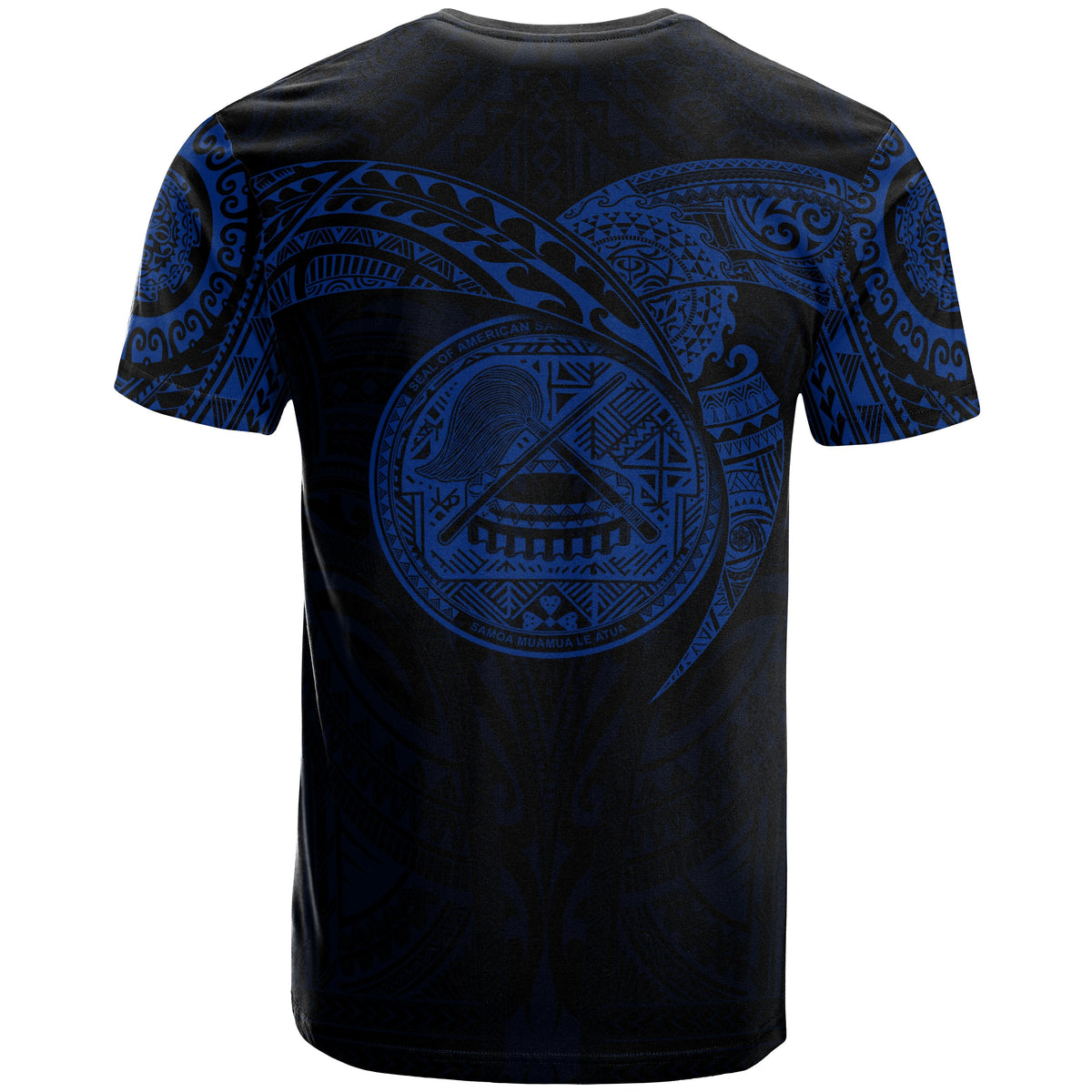 American Samoa Polynesian T Shirt Full Color Heart Shield - Polynesian Pride