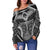 Polynesian FSM Women's Off Shoulder Sweaters - Poly Pattern With COA Federated States of Micronesia - Polynesian Pride