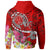 Hawaii Hoodie Turtle Plumeria Polynesian Tattoo Red Color - Polynesian Pride