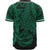 American Samoa Polynesian Baseball Shirt - Tribal Wave Tattoo Green - Polynesian Pride