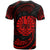 Tahiti Polynesian All Over T Shirt Red Tribal Wave - Polynesian Pride