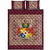 (Custom Personalised) Tonga Pattern Quilt Bed Set Coat of Arms - Maroon and Beige LT4 Maroon - Polynesian Pride