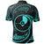 Yap Micronesia Custom Polo Shirt Neon Blue Tribal Wave - Polynesian Pride