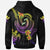 Hawaii Custom Hoodie Plumeria Flowers with Spiral Patterns - Polynesian Pride