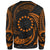 Cook Islands Polynesian Custom Personalised Sweater - Orange Tribal Wave - Polynesian Pride