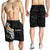 Pohnpei Men's Short - Pohnpei Seal Polynesian Patterns Plumeria (Black) - Polynesian Pride