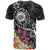 Hawaii Polynesian T Shirt Hawaii Seal With Turtle Plumeria (Black) - Polynesian Pride