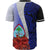 Guam Polynesian Baseball Shirt - Coat Of Arm With Hibiscus Blue - Polynesian Pride