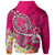 Hawaii Hoodie Turtle Plumeria Polynesian Tattoo Pink Color - Polynesian Pride