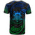 Tuvalu Polynesian T Shirt Blue Tribal Wave Ver.02 - Polynesian Pride