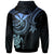 Hawaii Custom Zip up Hoodie Blue Turtle - Polynesian Pride