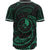 Yap Polynesian Baseball Shirt - Green Tribal Wave - Polynesian Pride