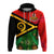 Custom Vanuatu With Aboriginal Patterns Zip up Hoodie LT20 Unisex Green - Polynesian Pride