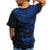 Guam Polynesian Custom T Shirt Guam Waves (Blue) - Polynesian Pride