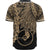 Yap Polynesian Baseball Shirt - Tribal Wave Tattoo Gold - Polynesian Pride