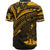 Vanuatu Baseball Shirt - Gold Color Cross Style - Polynesian Pride