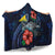 Tokelau Polynesian Hooded Blanket - Blue Turtle Hibiscus - Polynesian Pride