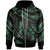 Kosrae Micronesia Zip Hoodie Polynesian Tattoo Green Version Unisex Green - Polynesian Pride