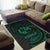 Tonga Polynesian Area Rug - Green Tribal Wave - Polynesian Pride