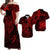 Custom Papua New Guinea Matching Dress and Hawaiian Shirt Raggiana Birds Of Paradise Red LT13 Red - Polynesian Pride