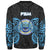 Federated States Of Micronesia Polynesian Custom Personalised Sweater - Spirit Style Blue - Polynesian Pride