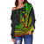 (Custom Personalised) Hawaii Fish Hook Polynesian Tribal Reggae Women Off Shoulder Sweater - LT12 - Polynesian Pride