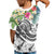 Fiji Polynesian T Shirt Summer Plumeria (White) - Polynesian Pride