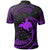 Papua New Guinea Polynesian Custom Polo Shirt Purple Tribal Wave - Polynesian Pride