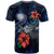 Marshall Islands Polynesian T Shirt Blue Turtle Hibiscus - Polynesian Pride