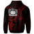 Samoa Custom Zip up Hoodie Red Turtle - Polynesian Pride