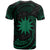 Nauru Polynesian All Over T Shirt Green Tribal Wave - Polynesian Pride