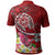 Tahiti Custom Polo Shirt Turtle Plumeria (Red) - Polynesian Pride