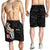 Fiji Men's Short - Fiji Seal Polynesian Patterns Plumeria (Black) - Polynesian Pride