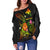 Papua New Guinea Polynesian Personalised Women's Off Shoulder Sweater - Legend of Papua New Guinea (Reggae) - Polynesian Pride