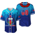 (Custom Personalised) Manu Samoa Legend Baseball Jersey - LT12 Unisex Blue - Polynesian Pride